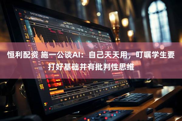 恒利配资 施一公谈AI：自己天天用，叮嘱学生要打好基础并有批判性思维