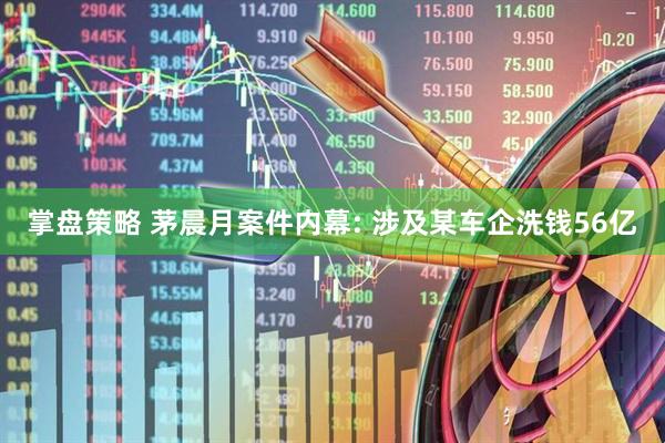 掌盘策略 茅晨月案件内幕: 涉及某车企洗钱56亿