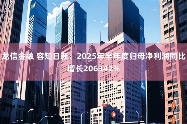 龙信金融 容知日新：2025年半年度归母净利润同比增长206342%